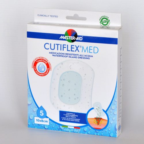 MASTER-AID Cutiflex Med Strip Vízhatlan Sebtapasz 10x8cm 5 db (úszáshoz)