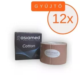   ASIAMED Kineziológiai Tapasz 5 cm x 5 m Bézs 12 DB/GYŰJTŐ