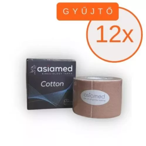 ASIAMED Kineziológiai Tapasz 5 cm x 5 m Bézs 12 DB/GYŰJTŐ