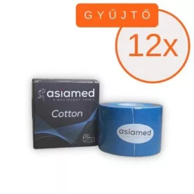 ASIAMED Kineziológiai Tapasz 5 cm x 5 m Kék 12 DB/GYŰJTŐ