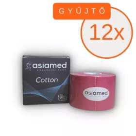   ASIAMED Kineziológiai Tapasz 5 cm x 5 m Rózsaszín 12 DB/GYŰJTŐ