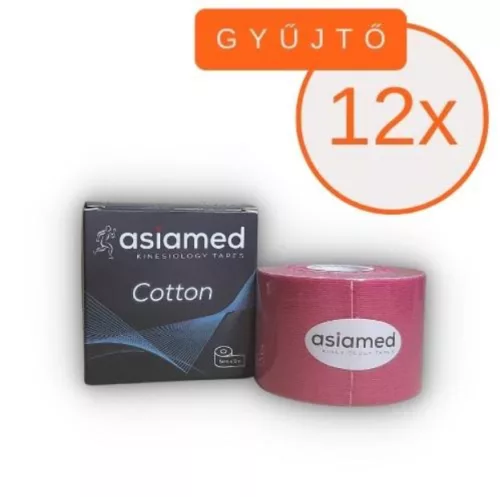 ASIAMED Kineziológiai Tapasz 5 cm x 5 m Rózsaszín 12 DB/GYŰJTŐ