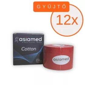   ASIAMED Kineziológiai Tapasz 5 cm x 5 m Piros 12 DB/GYŰJTŐ