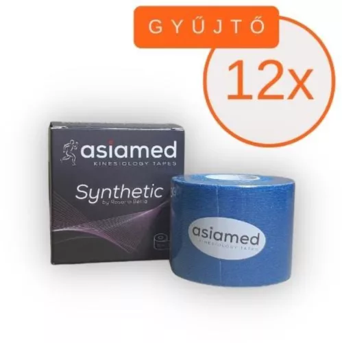 ASIAMED SYNTHETIC Kineziológiai Tapasz 5 cm x 5 m Kék 12 DB/GYŰJTŐ