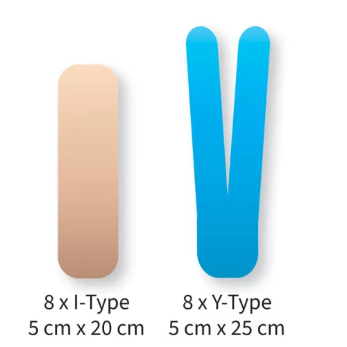 ACUTOP Classic Precut Kineziológiai Tapasz Hátra (Előre Vágott 8 adagos csomag)