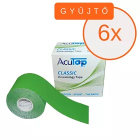   ACUTOP Classic Kineziológiai Tapasz 5 cm x 5 m Zöld 6 DB/GYŰJTŐ