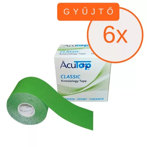 ACUTOP Classic Kineziológiai Tapasz 5 cm x 5 m Zöld 6 DB/GYŰJTŐ