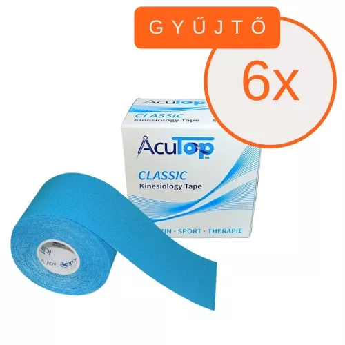 ACUTOP Classic Kineziológiai Tapasz 5 cm x 5 m Kék 6 DB/GYŰJTŐ