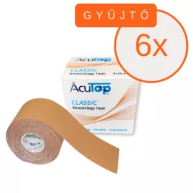   ACUTOP Classic Kineziológiai Tapasz 5 cm x 5 m Bézs 6 DB/GYŰJTŐ
