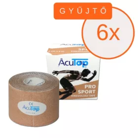   ACUTOP Pro Sport Kineziológiai Tapasz 5 cm x 5 m Bézs 6 DB/GYŰJTŐ