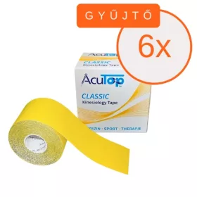   ACUTOP Classic Kineziológiai Tapasz 5 cm x 5 m Sárga 6 DB/GYŰJTŐ