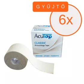   ACUTOP Classic Kineziológiai Tapasz 5 cm x 5 m Soft (festékmentes) / Fehér 6 DB/GYŰJTŐ