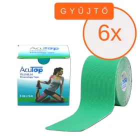   ACUTOP Premium Kineziológiai Tapasz 5 cm x 5 m Zöld 6 DB/GYŰJTŐ
