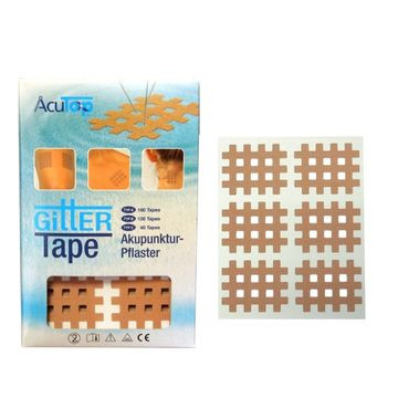 ACUTOP Gitter Tape Cross Tape Közepes (20lap/doboz, 6db/lap) - Bézs